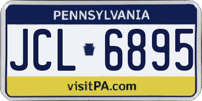 PA license plate JCL6895