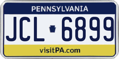 PA license plate JCL6899