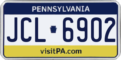 PA license plate JCL6902