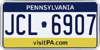 PA license plate JCL6907