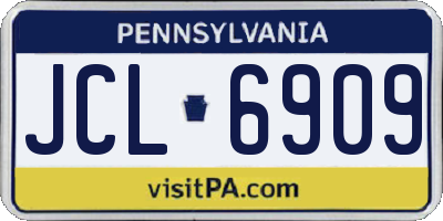PA license plate JCL6909