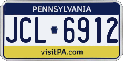 PA license plate JCL6912