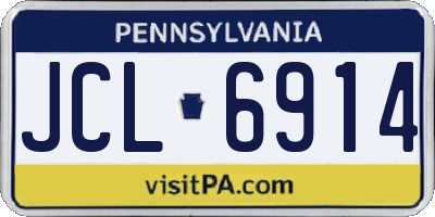 PA license plate JCL6914