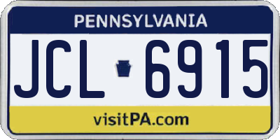 PA license plate JCL6915