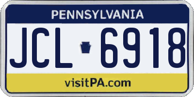 PA license plate JCL6918