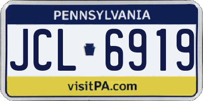 PA license plate JCL6919