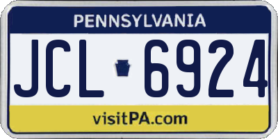 PA license plate JCL6924