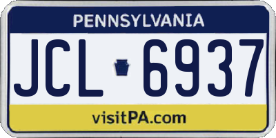 PA license plate JCL6937