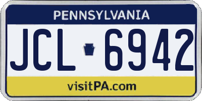 PA license plate JCL6942