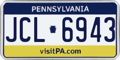 PA license plate JCL6943