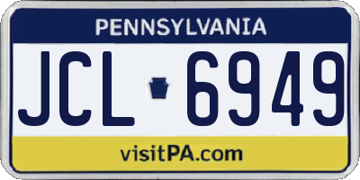PA license plate JCL6949