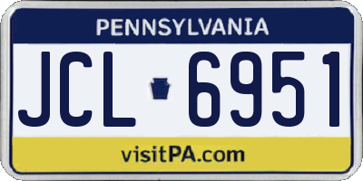 PA license plate JCL6951