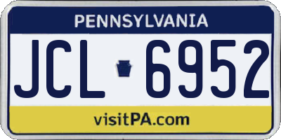 PA license plate JCL6952