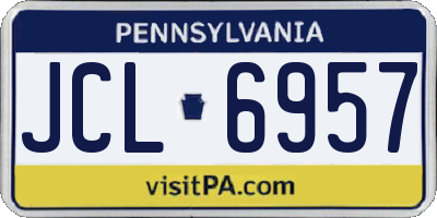 PA license plate JCL6957