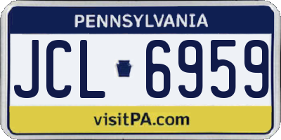 PA license plate JCL6959