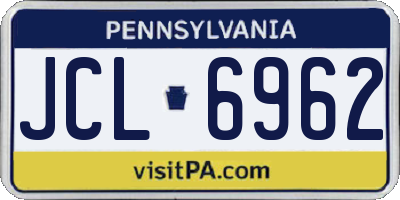 PA license plate JCL6962