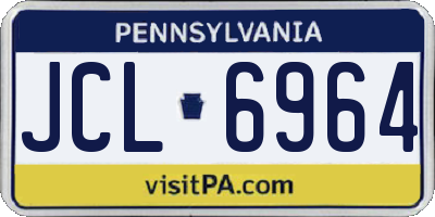 PA license plate JCL6964