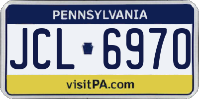 PA license plate JCL6970