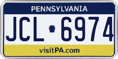 PA license plate JCL6974