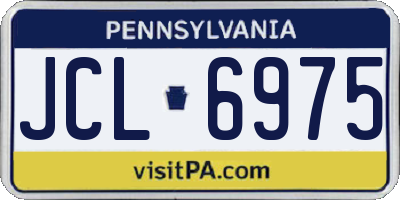 PA license plate JCL6975