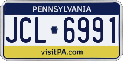PA license plate JCL6991