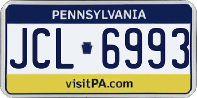 PA license plate JCL6993