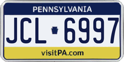 PA license plate JCL6997
