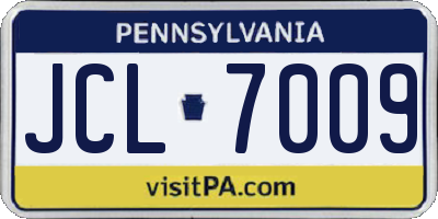 PA license plate JCL7009