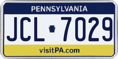 PA license plate JCL7029