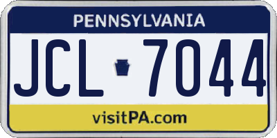 PA license plate JCL7044