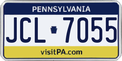 PA license plate JCL7055