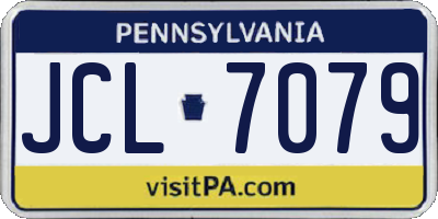 PA license plate JCL7079