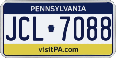 PA license plate JCL7088