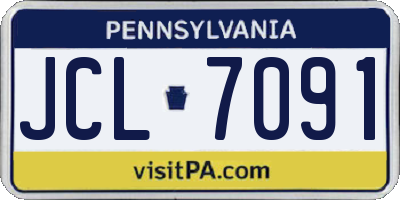 PA license plate JCL7091