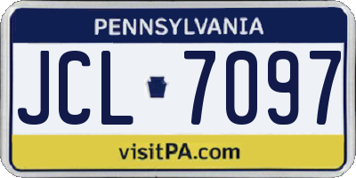 PA license plate JCL7097