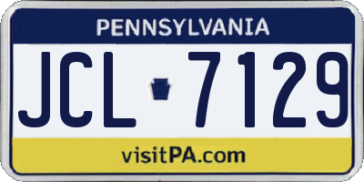PA license plate JCL7129