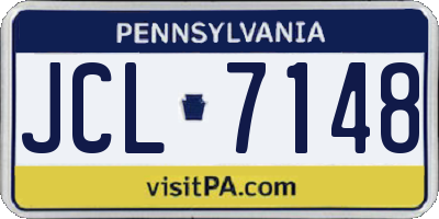 PA license plate JCL7148