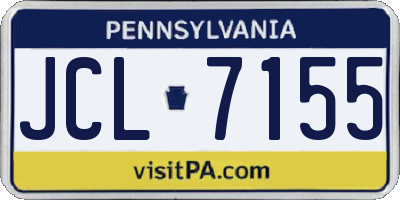 PA license plate JCL7155