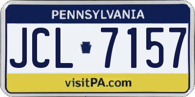 PA license plate JCL7157