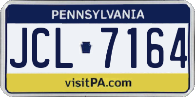 PA license plate JCL7164