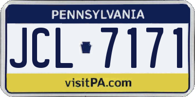 PA license plate JCL7171