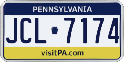 PA license plate JCL7174