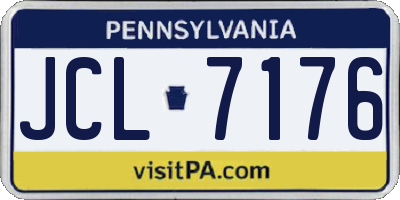 PA license plate JCL7176
