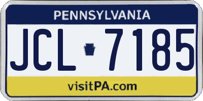 PA license plate JCL7185