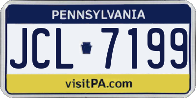 PA license plate JCL7199