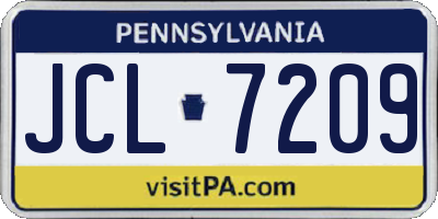 PA license plate JCL7209