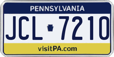 PA license plate JCL7210