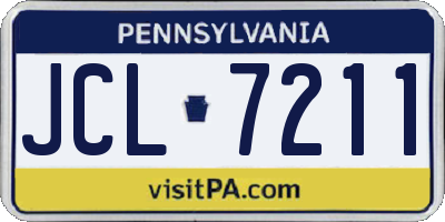 PA license plate JCL7211