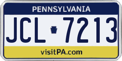 PA license plate JCL7213