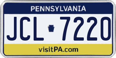 PA license plate JCL7220